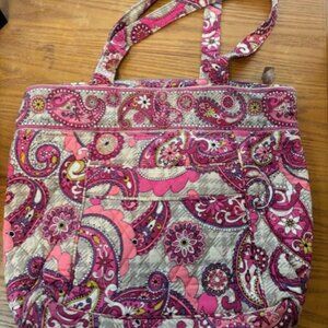Vera Bradley Quilted Tote Bag – Pink Paisley Floral Pattern
